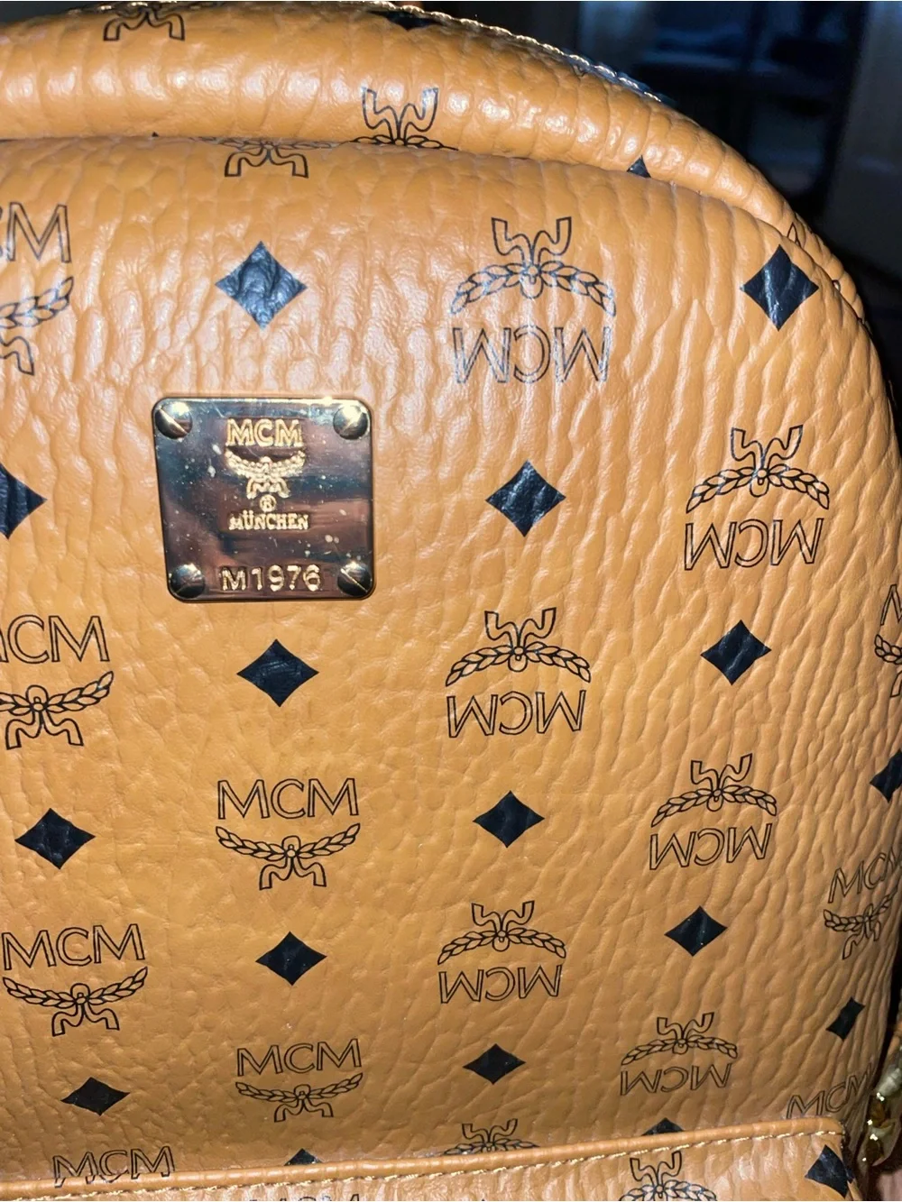 MCM Cognac Visetos Backpack (unisex )